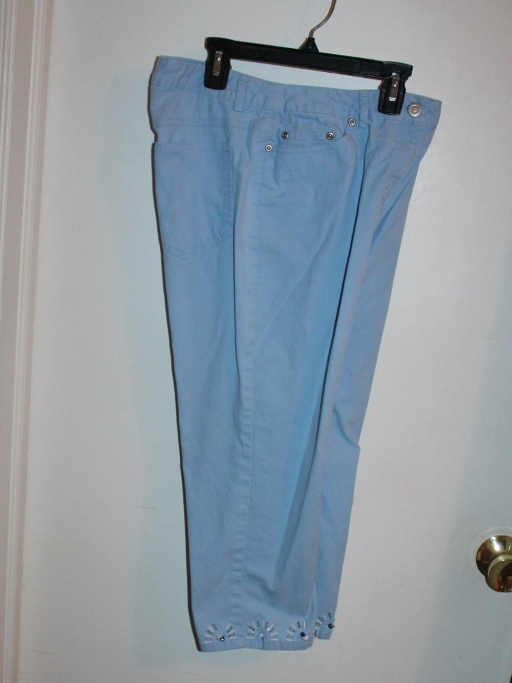 Hearts of Palm Women's Junior's Capri Pants Size 6P -Embroidery/Beeds